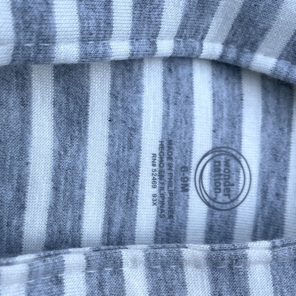 Wonder Nation baby gray striped overalls 6-9M - Picture 5 of 5